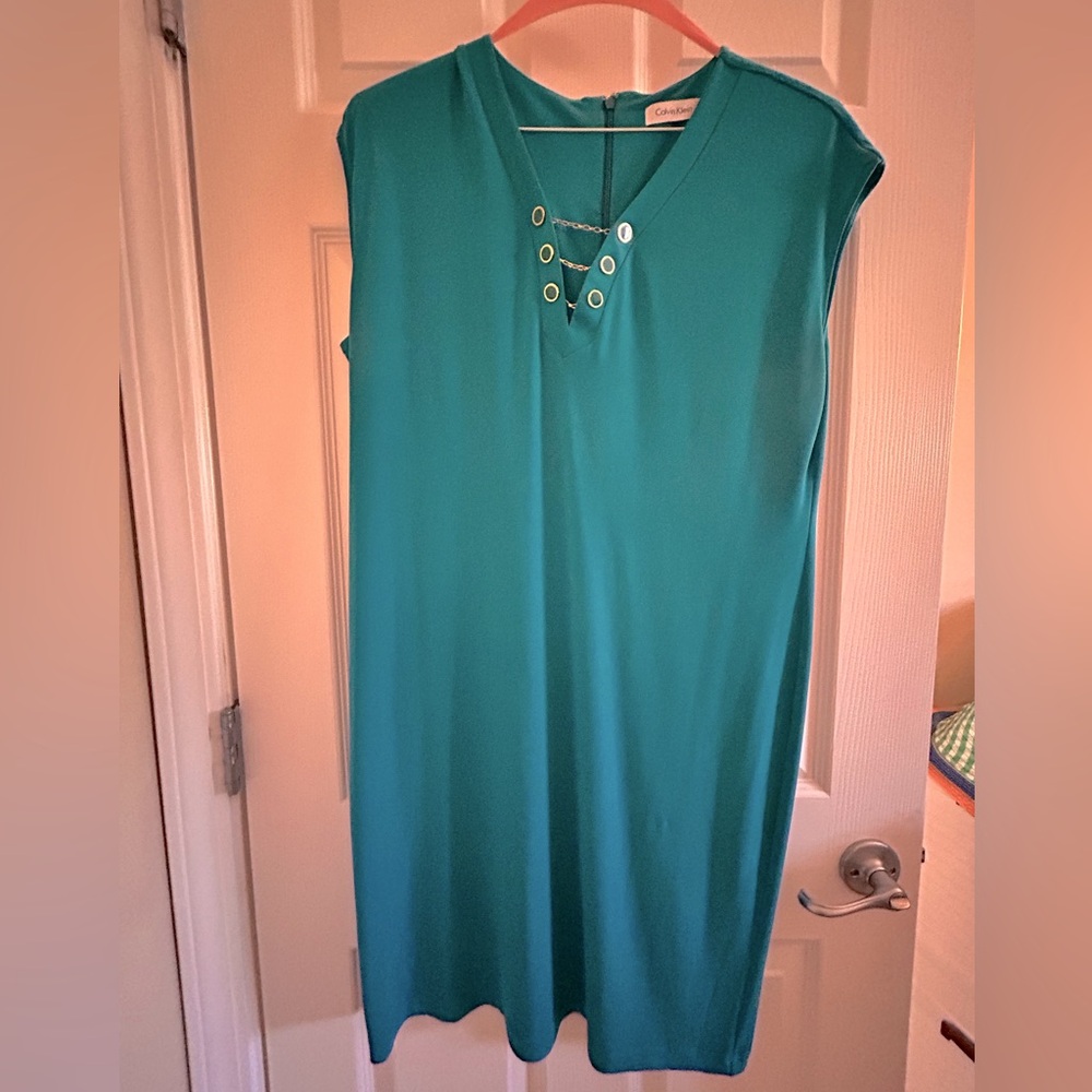 Calvin Klein teal dress